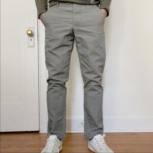 Gustin California Men’s Slim Straight Canvas Chino Pants Gray 30x29